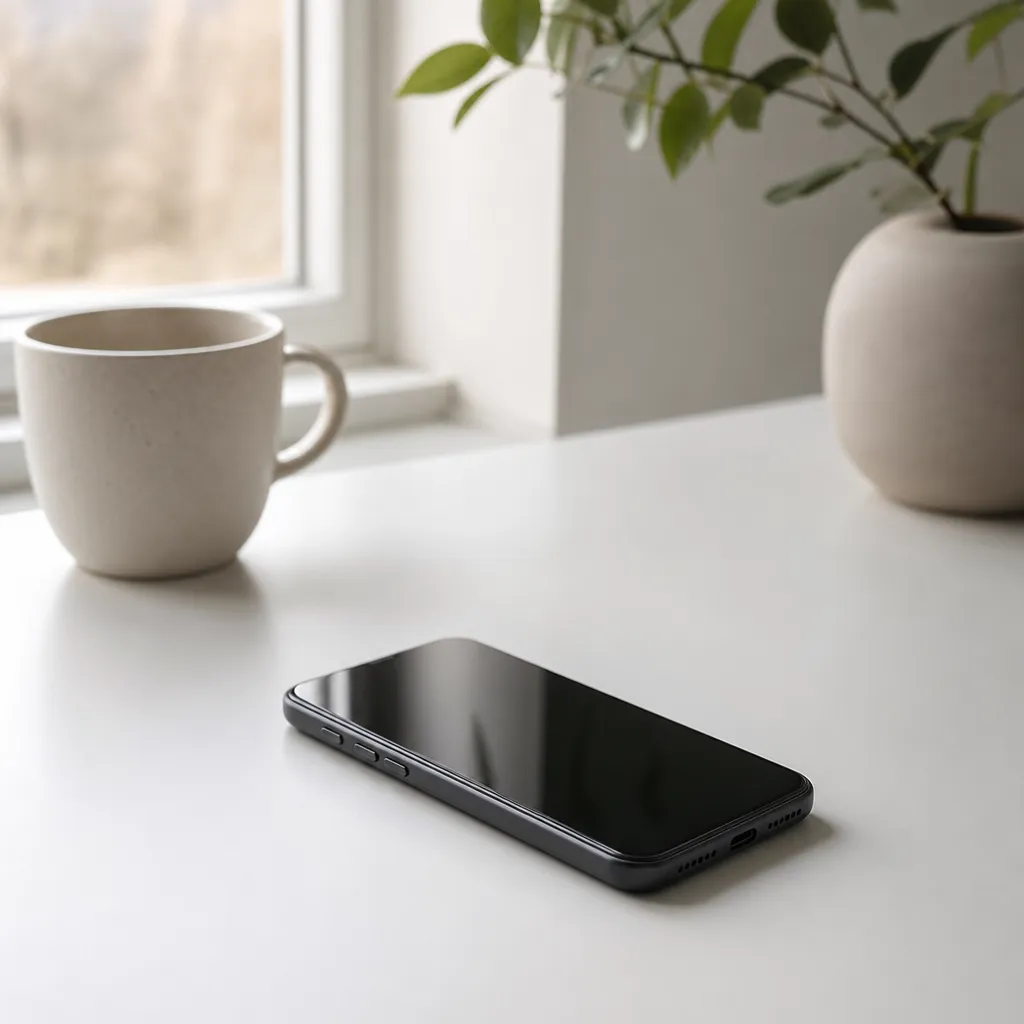 Mobiltelefon i renodlad arbetsmiljö för rent datanvändande